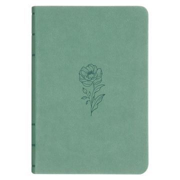 KJV Bible - Teal Bloom Faux Leather Compact