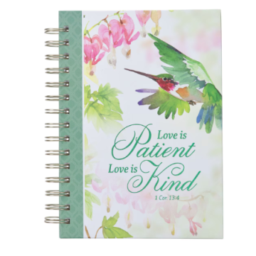 Notatnik na spirali - Love is Patient Green