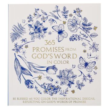 365 Promises from God's Word in Color Blue Floral