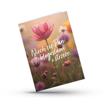 A Kartka składana - Niech Cię Pan - tulipan