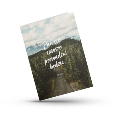 A Kartka składana - Pan Cię zawsze - las