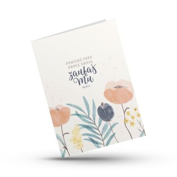 A Kartka składana - Powierz Panu drogę - kwiat