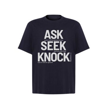 T-Shirt Regular - Ask Seek Knock - roz 2XL