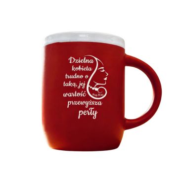 Kubek Promise - rant- Dzielna kobieta - czerwony