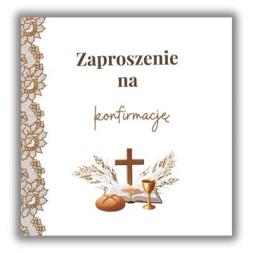 Karnet - Zaproszenie konfirmacja - biblia