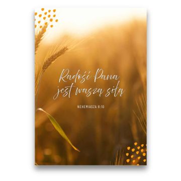 Karnet - Radość Pana jest waszą siłą - zboże