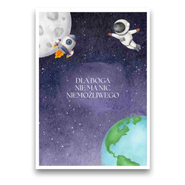 Karnet - Dla Boga nie ma nic niemożliwego - kosmos