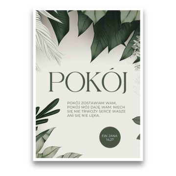 Karnet - Pokój, pokój zostawiam wam - liście