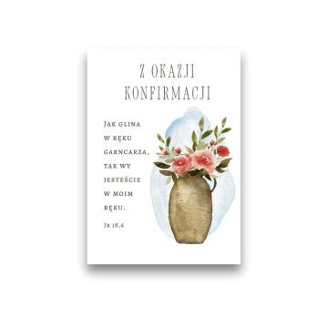 Karnet na konfirmację - wazon JR 18,6