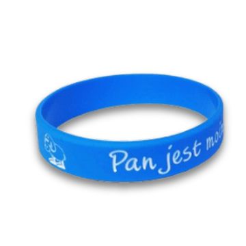 Opaska silikonowa mała - Pan jest pasterzem - nieb