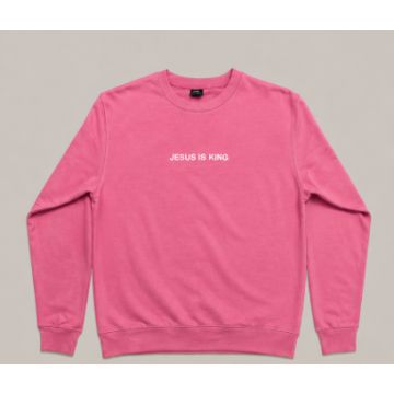 OUTLET - Bluza - Jesus is King - RÓŻOWY - XL
