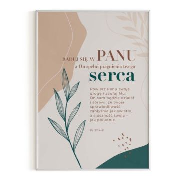 Plakat A3 - Raduj się w Panu Liście