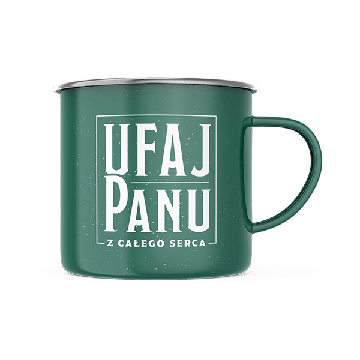 Kubek emaliowany - Ufaj Panu