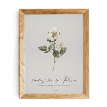 Plakat A4 - Raduj się w Panu - kwiat