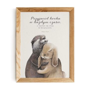 Plakat A4 - Przyjaciel kocha - wydra