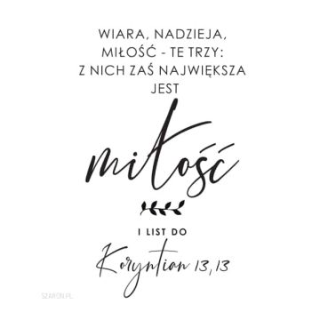 Podstawka korkowa - Wiara nadzieja miłość