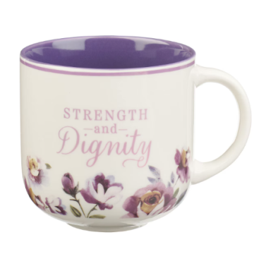 Kubek ceramiczny - Strength and Dignity Purple