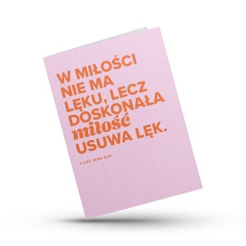A Kartka składana - W miłości nie ma lęku